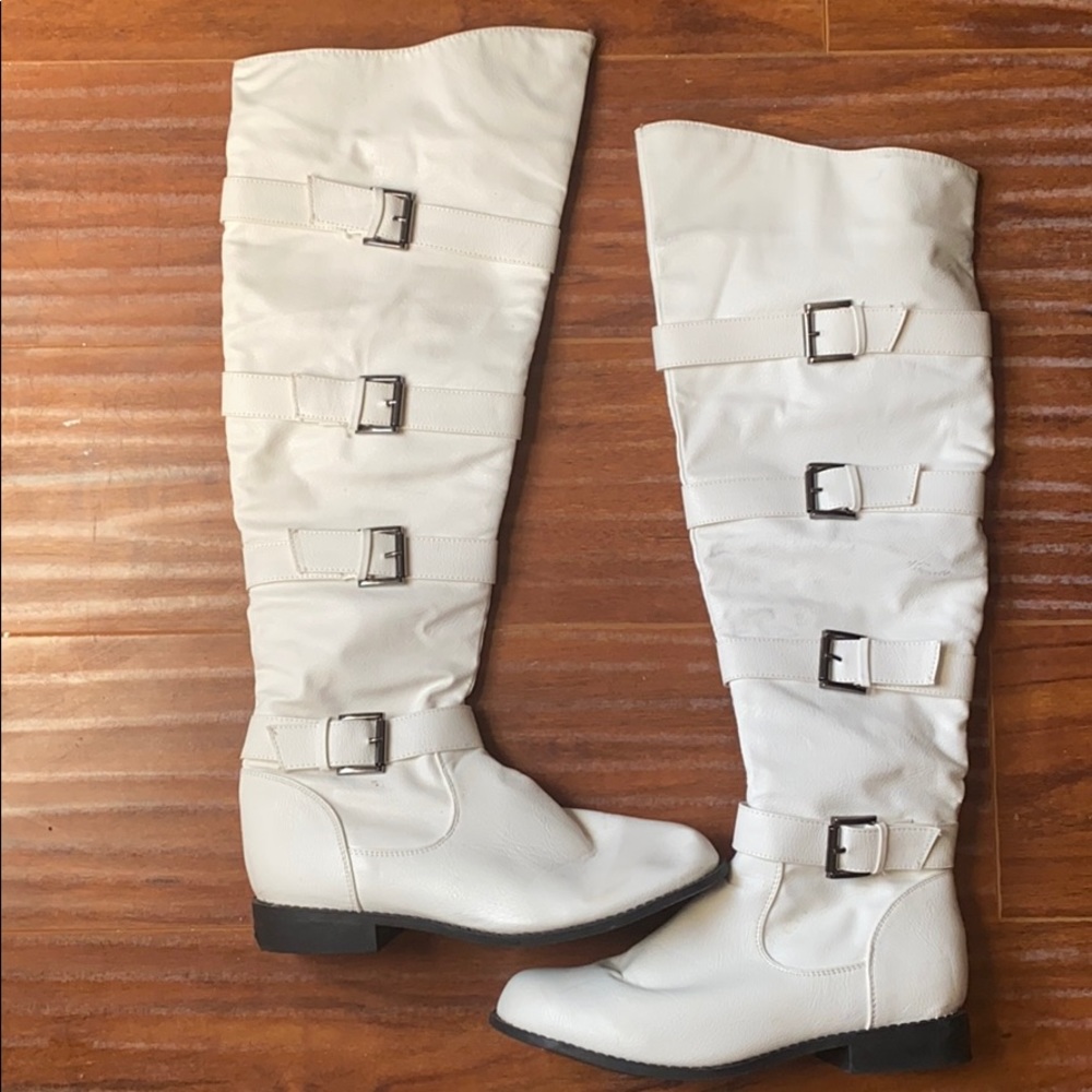 White Over the Knee Boots